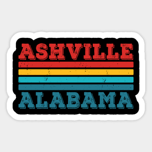 Ashville Alabama AL Gift Love Souvenir Retro Vintage 70s 80s Style Sticker